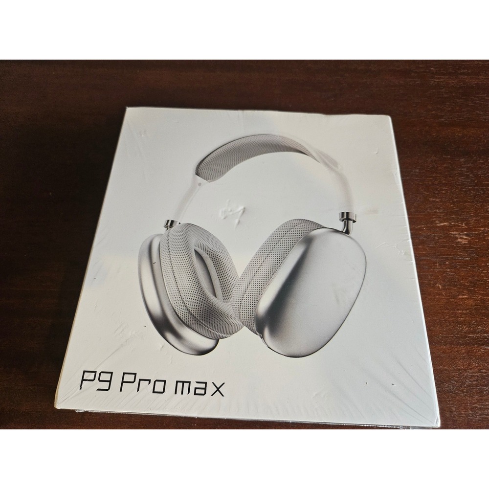 P9 Pro Max Wireless Headphones Adult One Size Silver White Bluetooth Over Ear